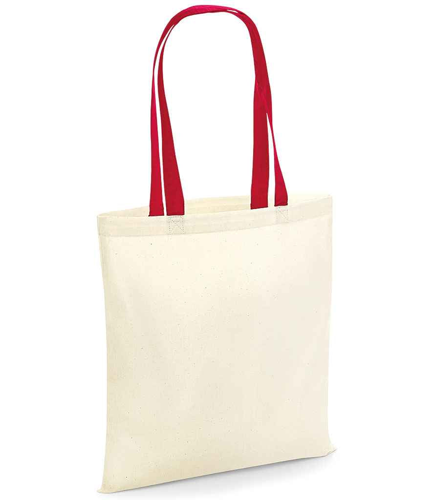 CONTRAST HANDLE TOTE BAG
