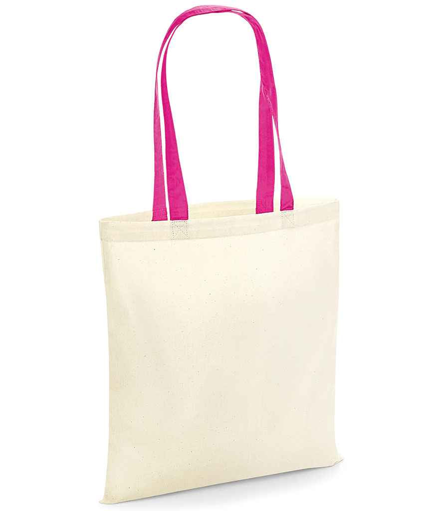 CONTRAST HANDLE TOTE BAG