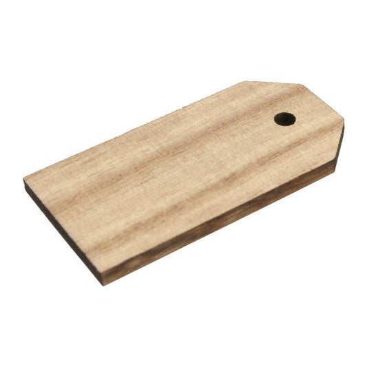 PACK OF TEN SMALL WOODEN TAG 6cmx3cm