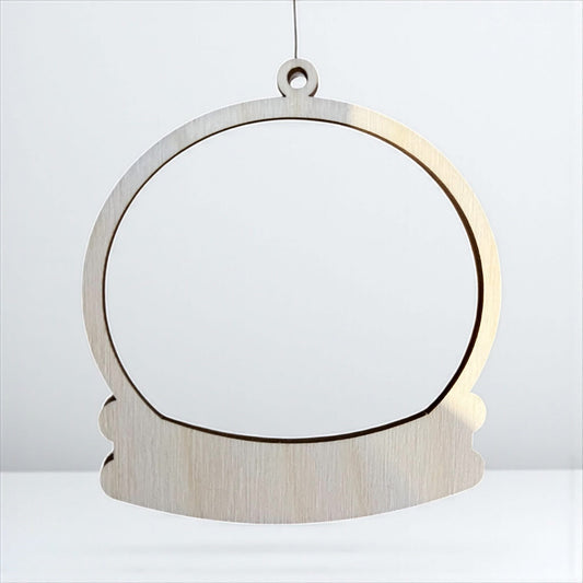 2 PIECE CLEAR ACYLIC SNOW GLOBE BAUBLE