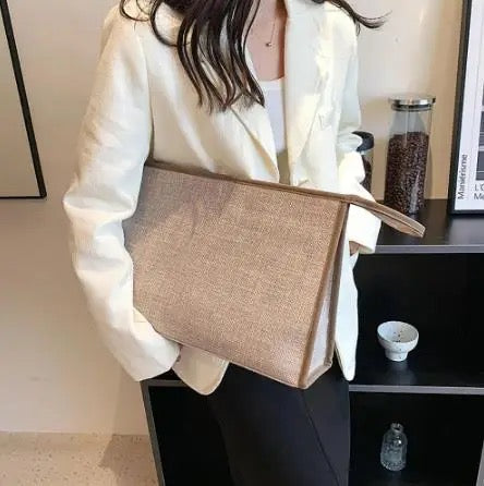 Canvas large clutch / pouch