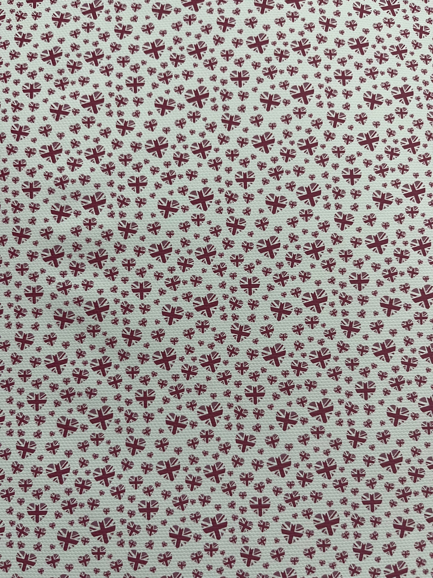 PINK UNION JACK FAUX LEATHER SHEET