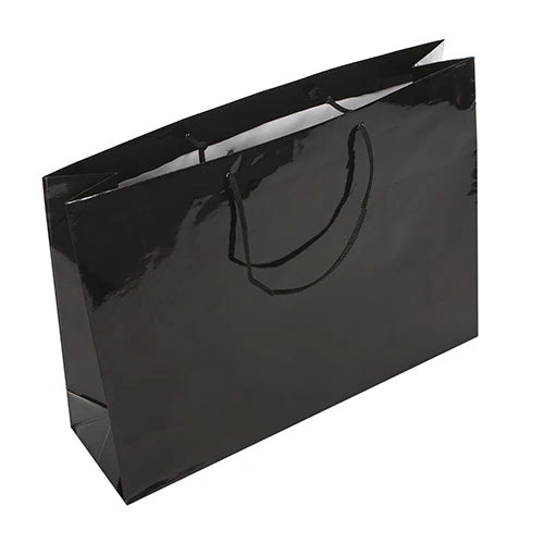 GLOSSY ROPE HANDLE BAG