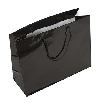 GLOSSY ROPE HANDLE BAG