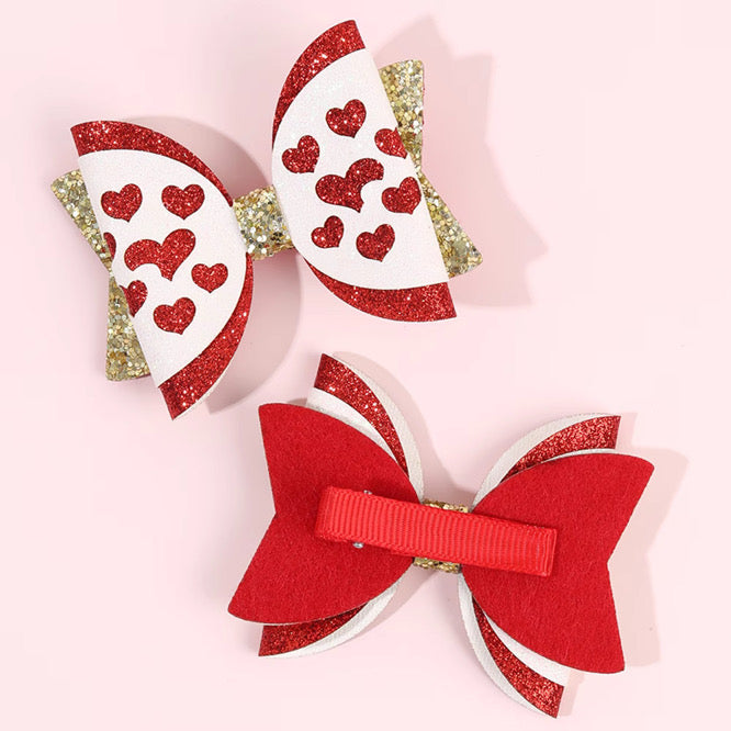 VALENTINES HEART PRE MADE BOW