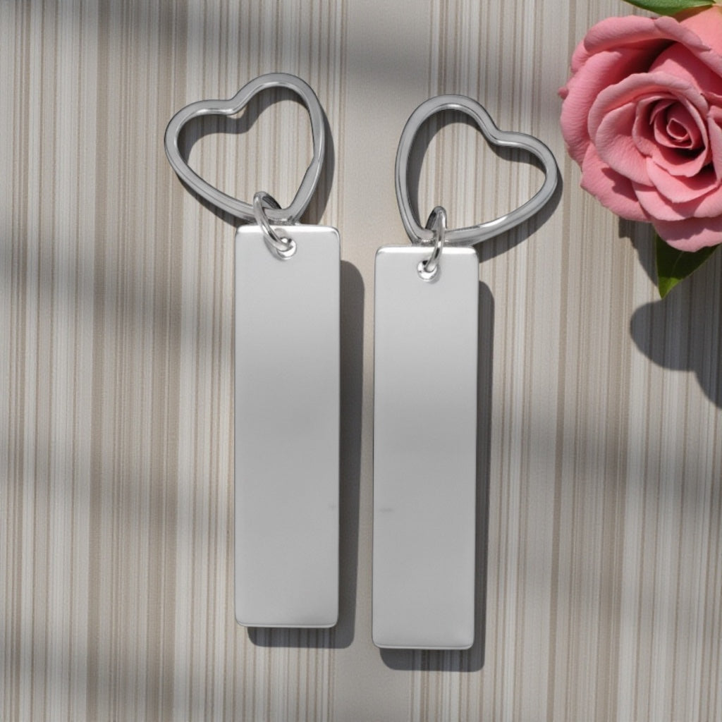 ONE PAIR - ACRYLIC RECTANGLE KEYRING