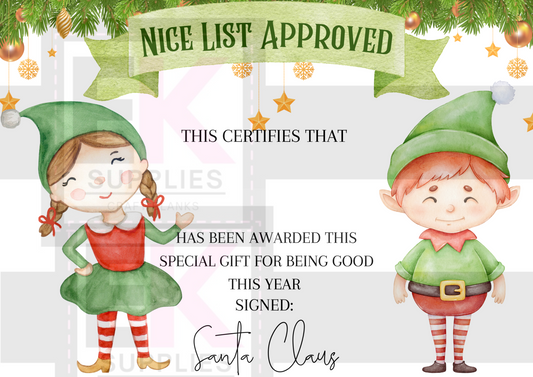 DIGITAL DOWNLOAD - NICE LIST CC