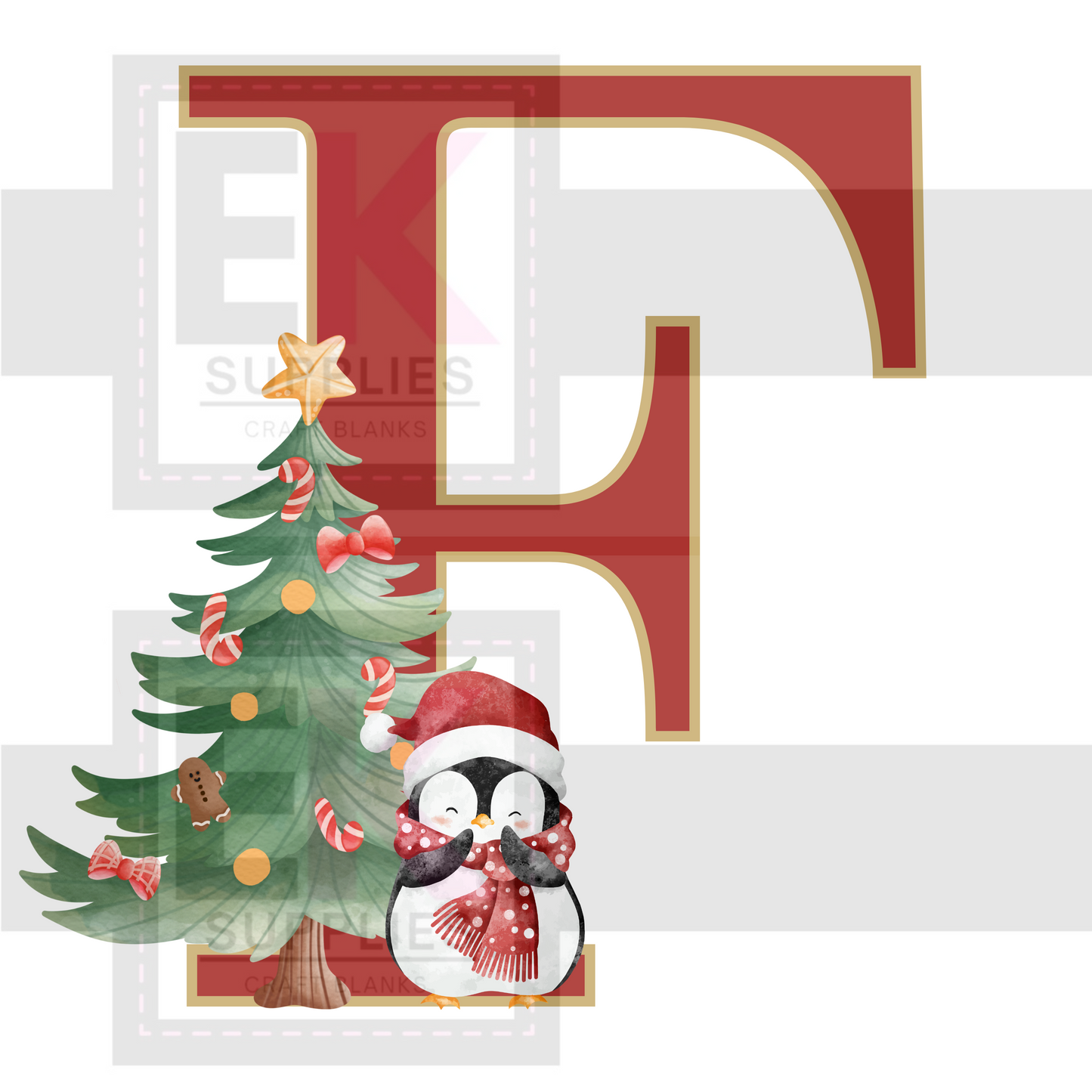 DIGITAL DOWNLOAD - XMAS MONOGRAM - A-Z