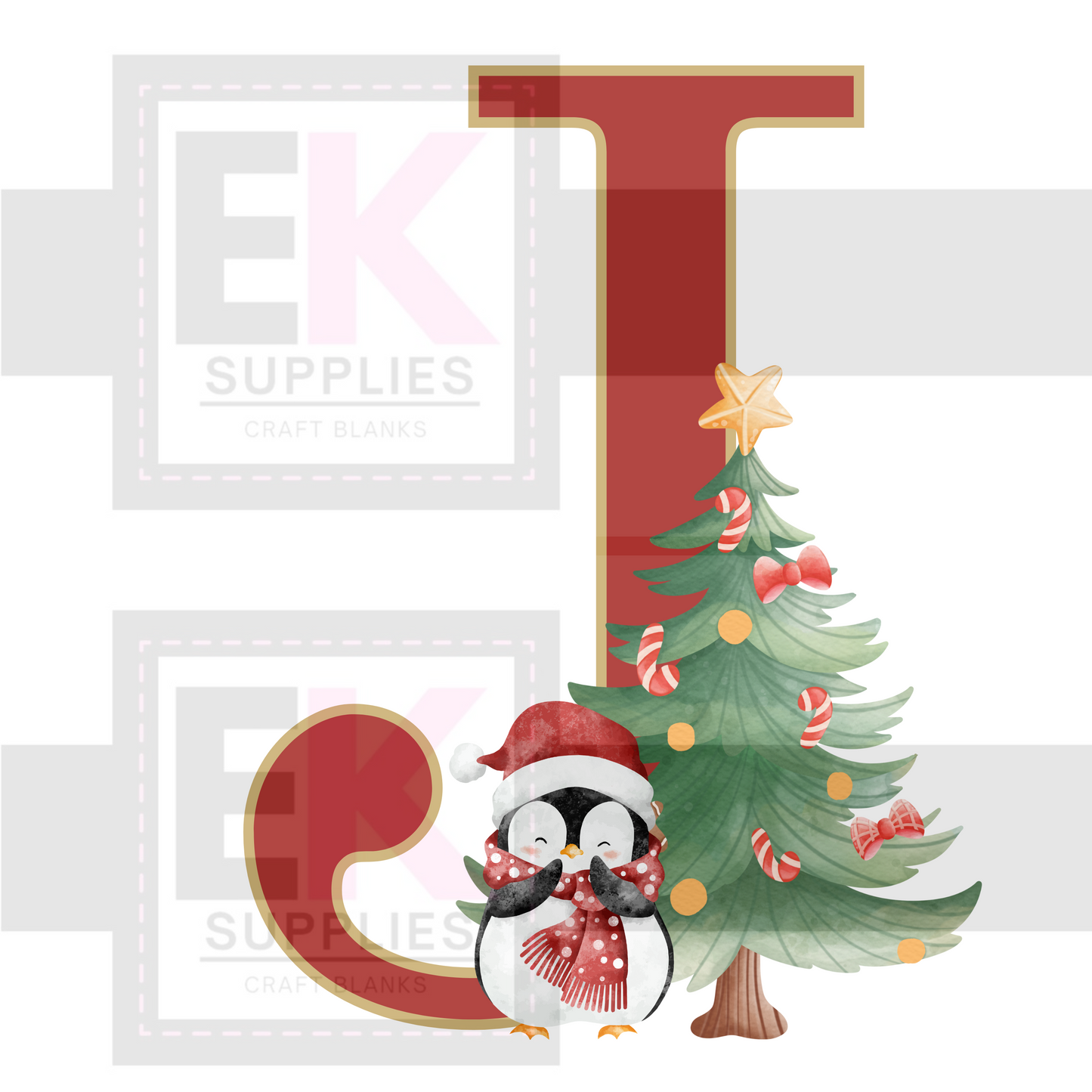 DIGITAL DOWNLOAD - XMAS MONOGRAM - A-Z