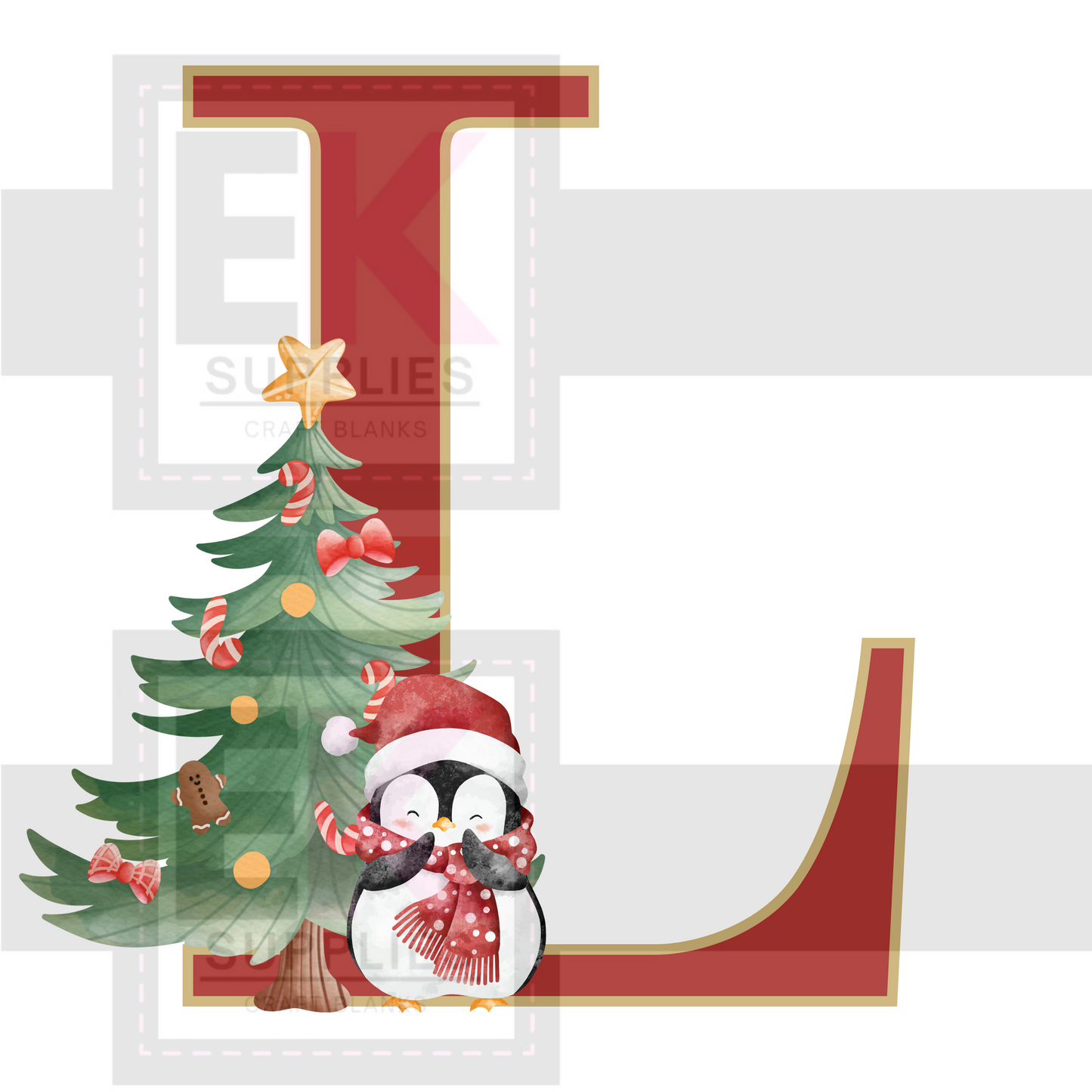DIGITAL DOWNLOAD - XMAS MONOGRAM - A-Z