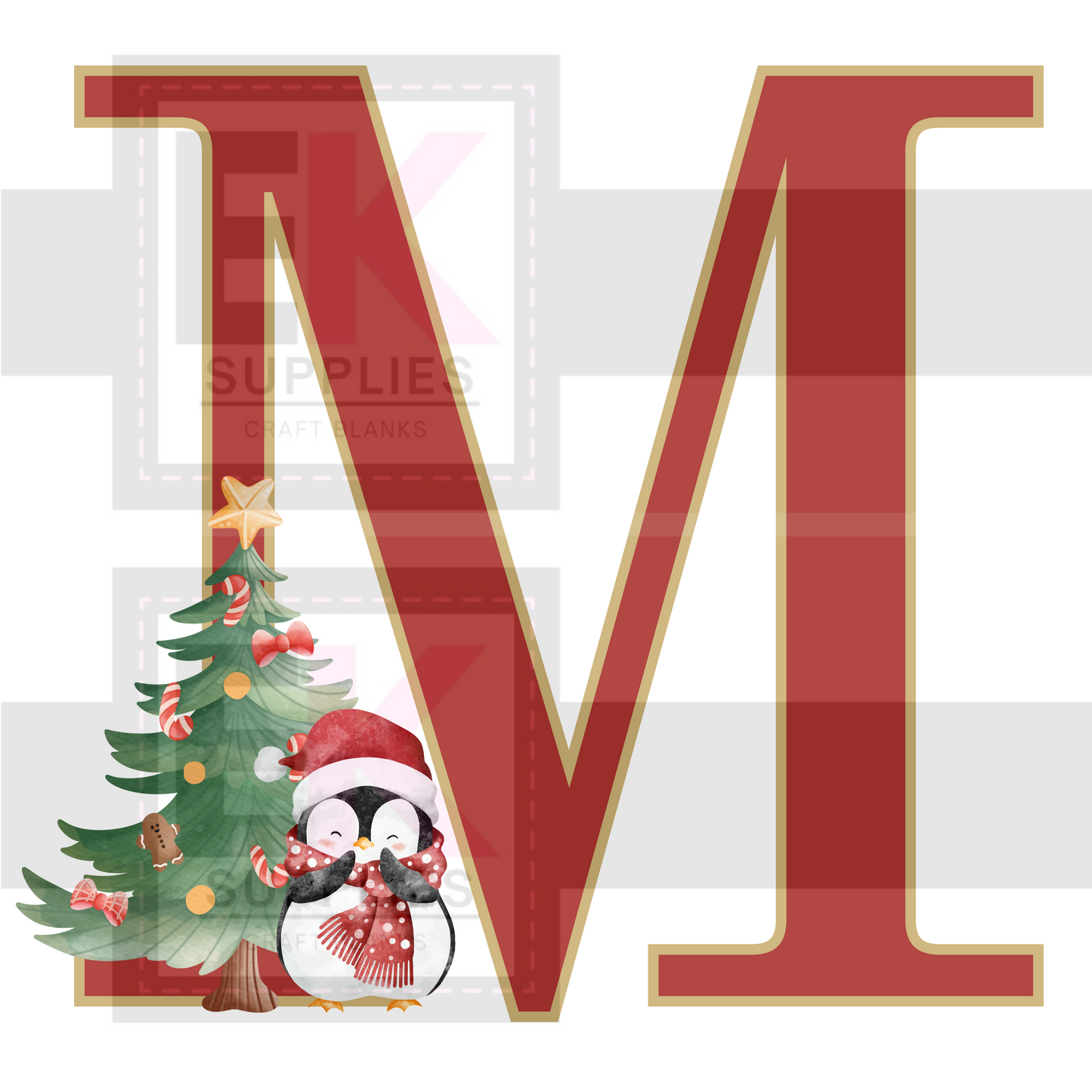 DIGITAL DOWNLOAD - XMAS MONOGRAM - A-Z
