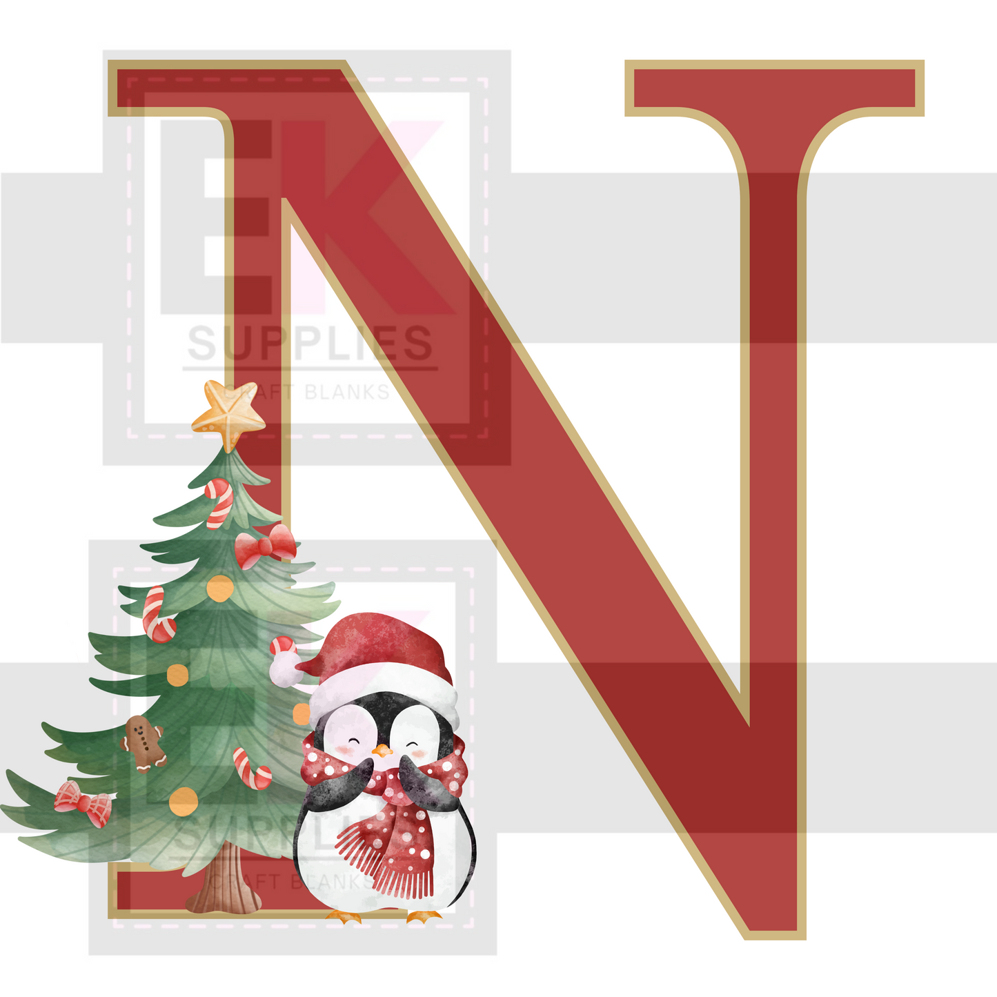 DIGITAL DOWNLOAD - XMAS MONOGRAM - A-Z