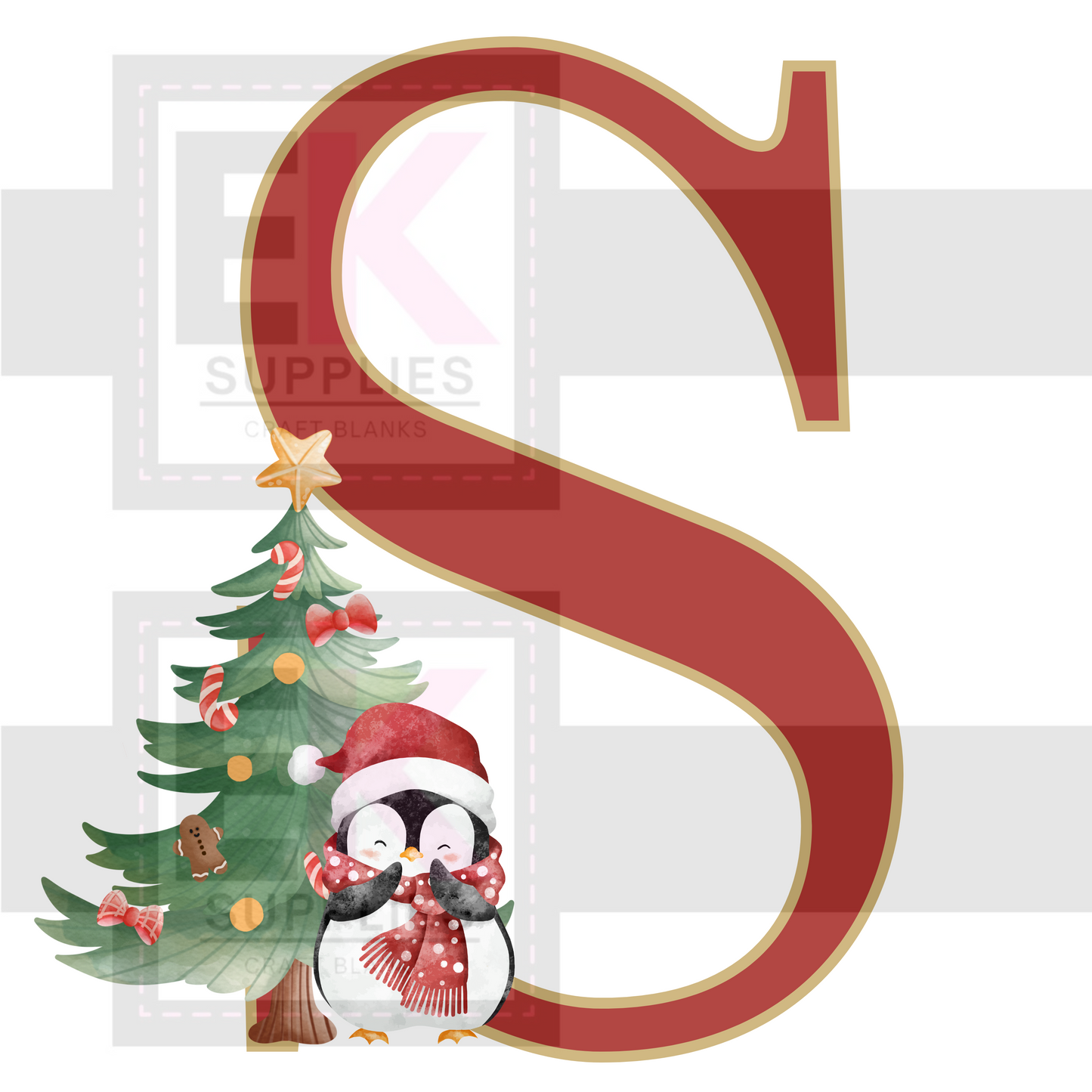 DIGITAL DOWNLOAD - XMAS MONOGRAM - A-Z