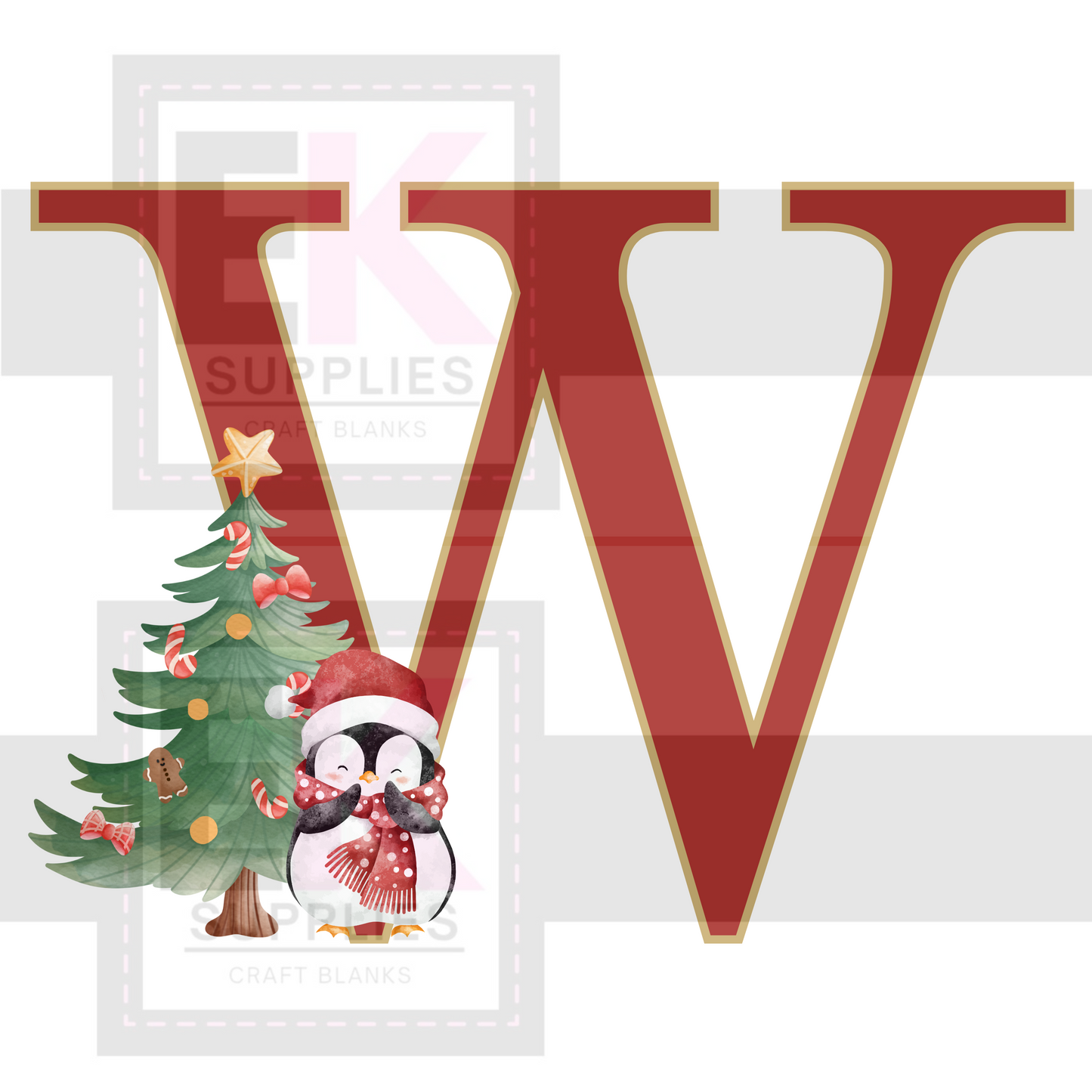 DIGITAL DOWNLOAD - XMAS MONOGRAM - A-Z