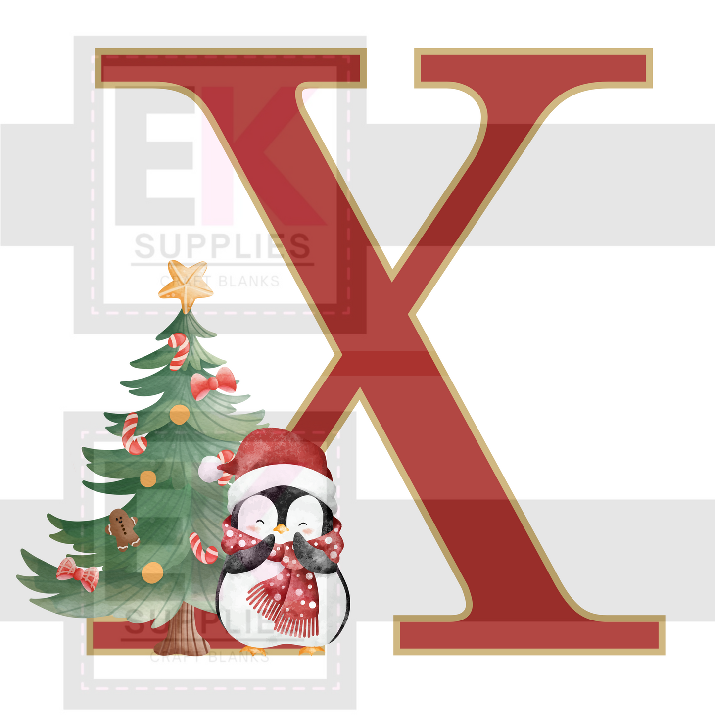 DIGITAL DOWNLOAD - XMAS MONOGRAM - A-Z