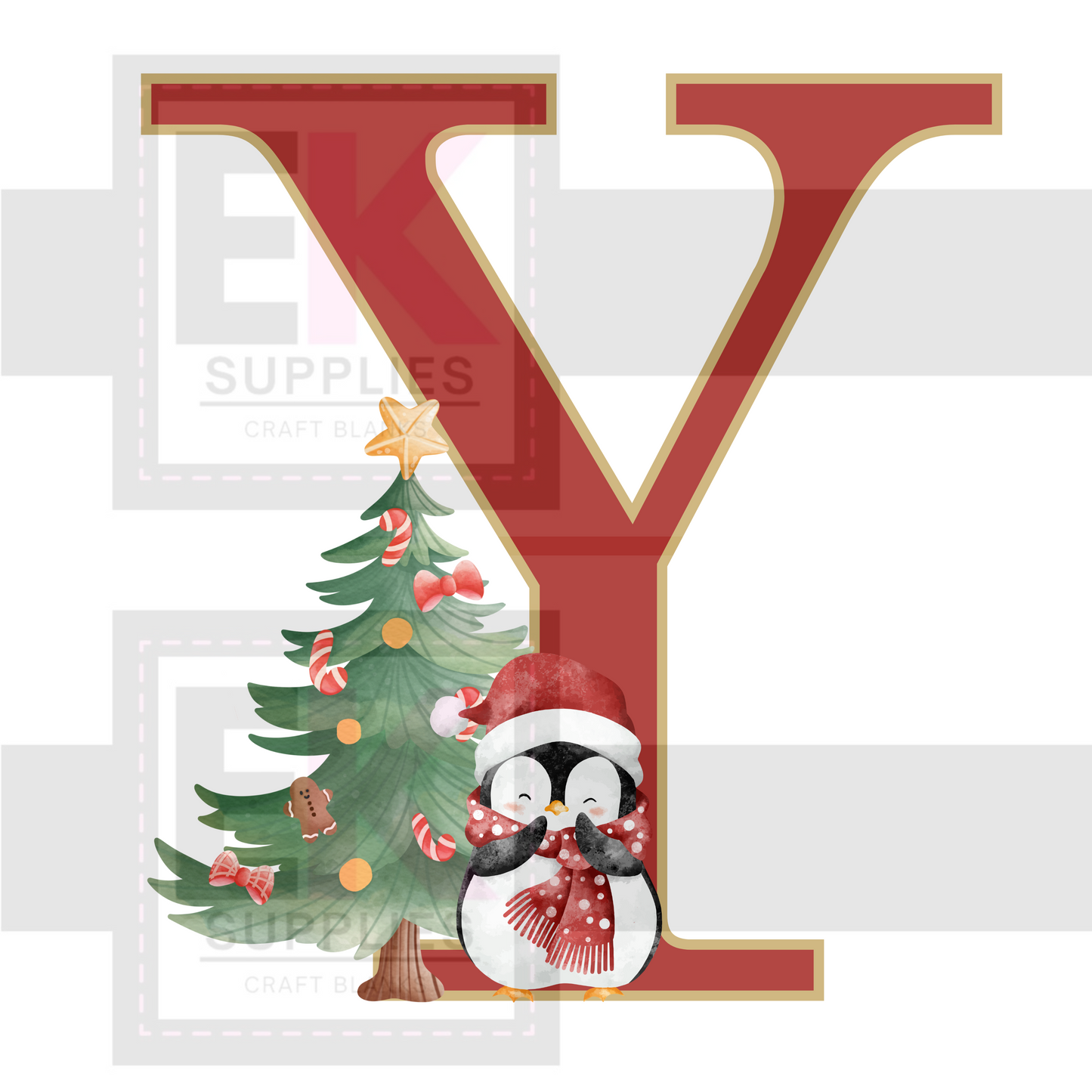 DIGITAL DOWNLOAD - XMAS MONOGRAM - A-Z