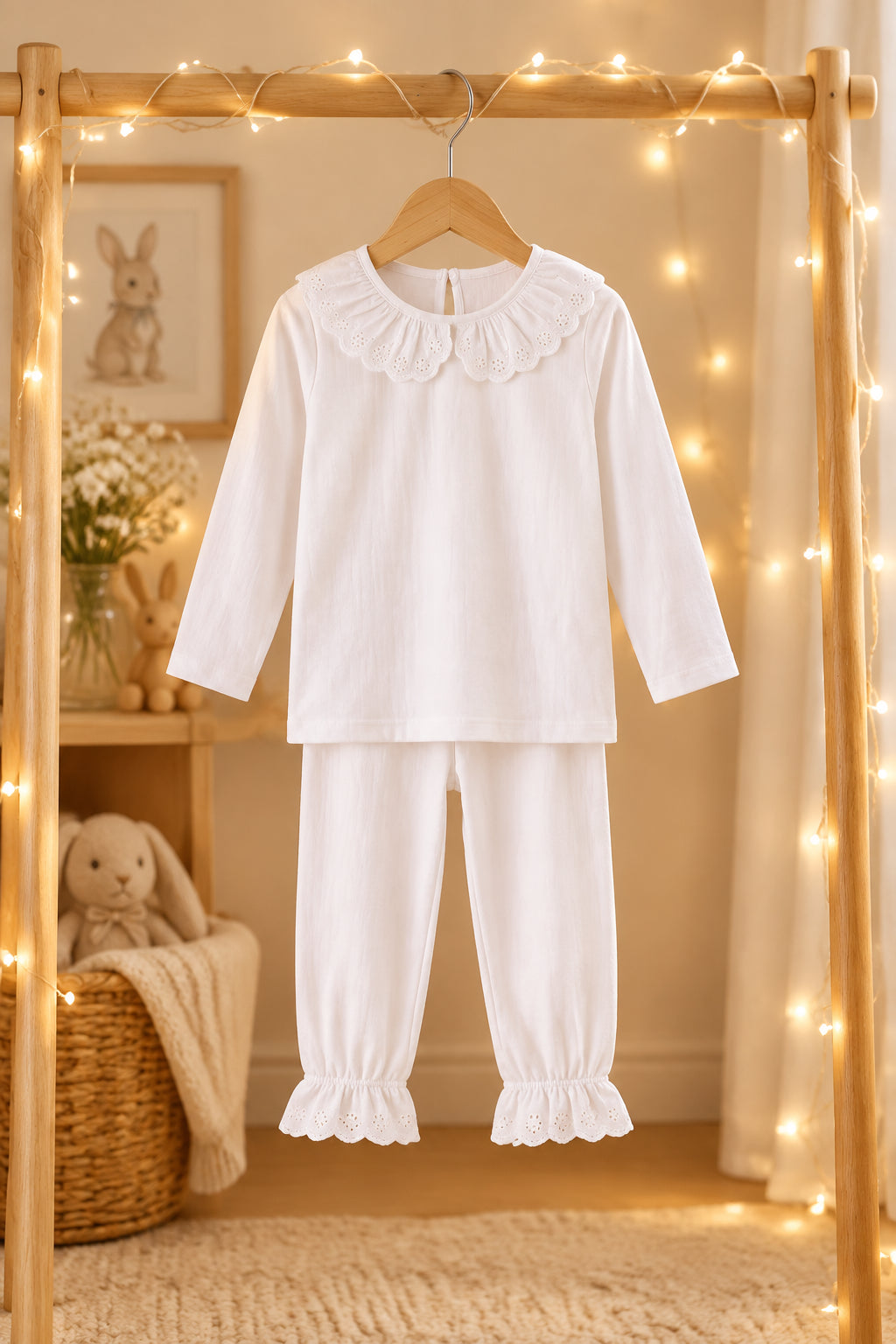 Long Sleeve Frilled Pyjamas