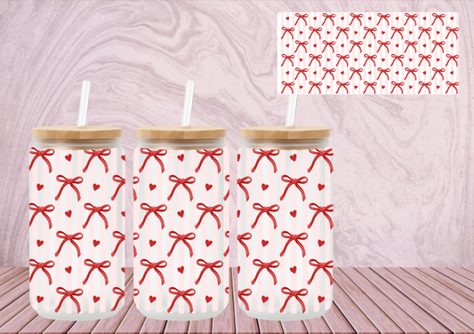 16 OZ COLD CUP WRAP RED BOW