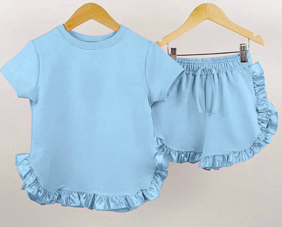 KIDS TALES SATIN FRILL SET