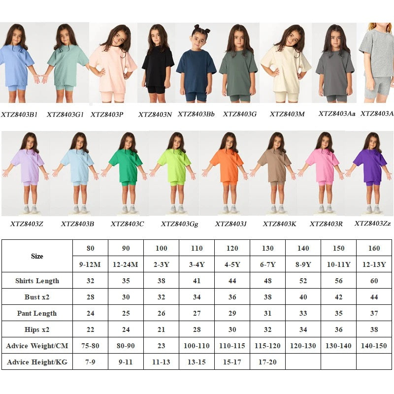 KIDS TALES GIRLS CYCLING SHORT SETS