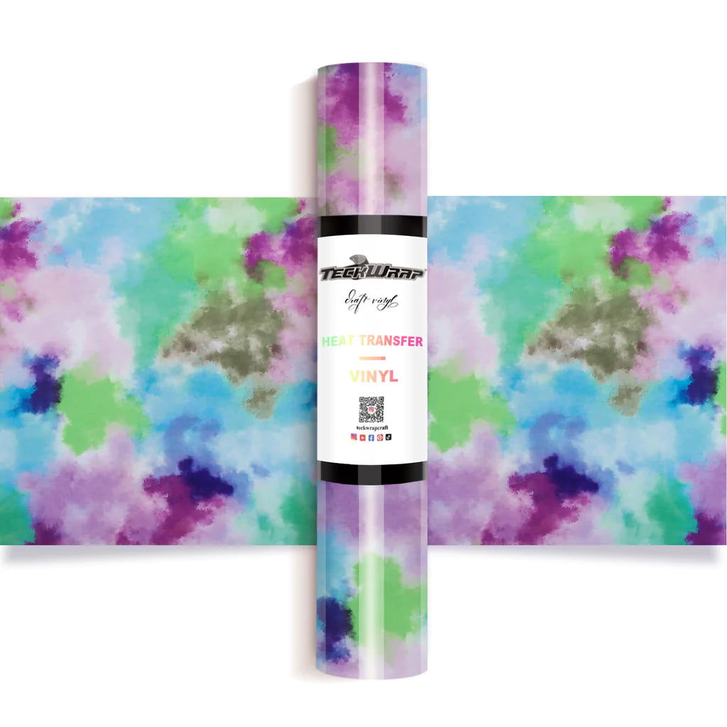 TECKWRAP HTV COLOURFUL SPLASH 10"X5FT ROLL