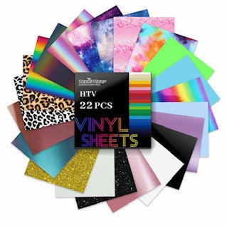 TECKWRAP HTV STARTER PACKS - 22 SHEETS 12"X12"