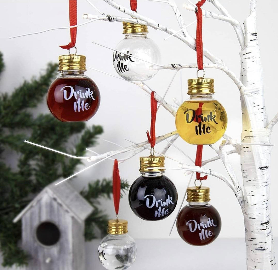 Drinks / sweets fillable bauble - Christmas