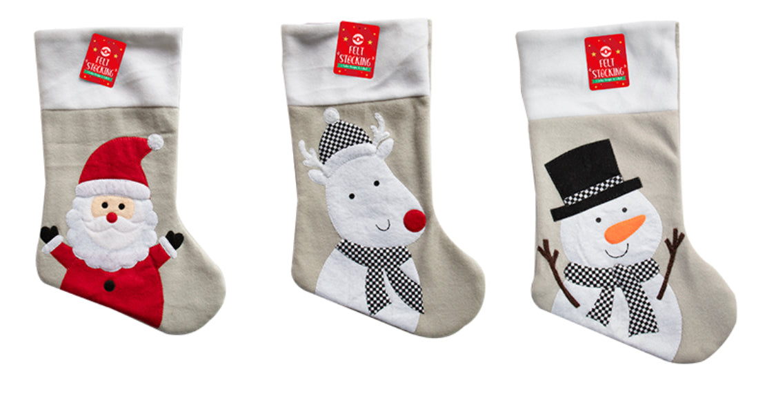 GREY FELT STOCKINGS