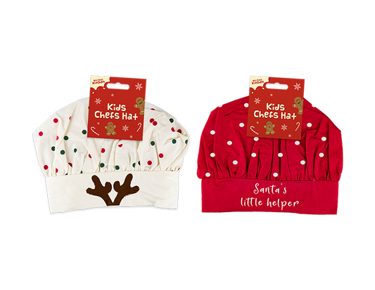 CHILDRENS CHRISTMAS COTTON CHEF HAT