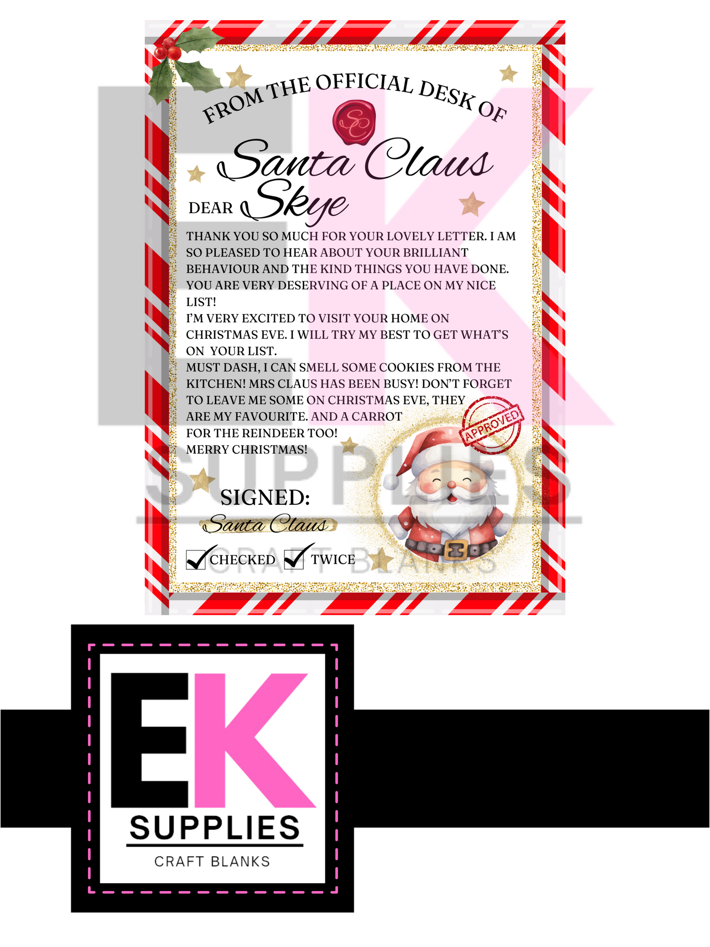 DIGITAL DOWNLOAD  - LETTER FROM SANTA