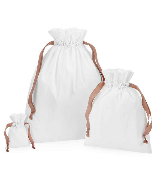 COTTON BAG WITH RIBBON DRAWSTRING