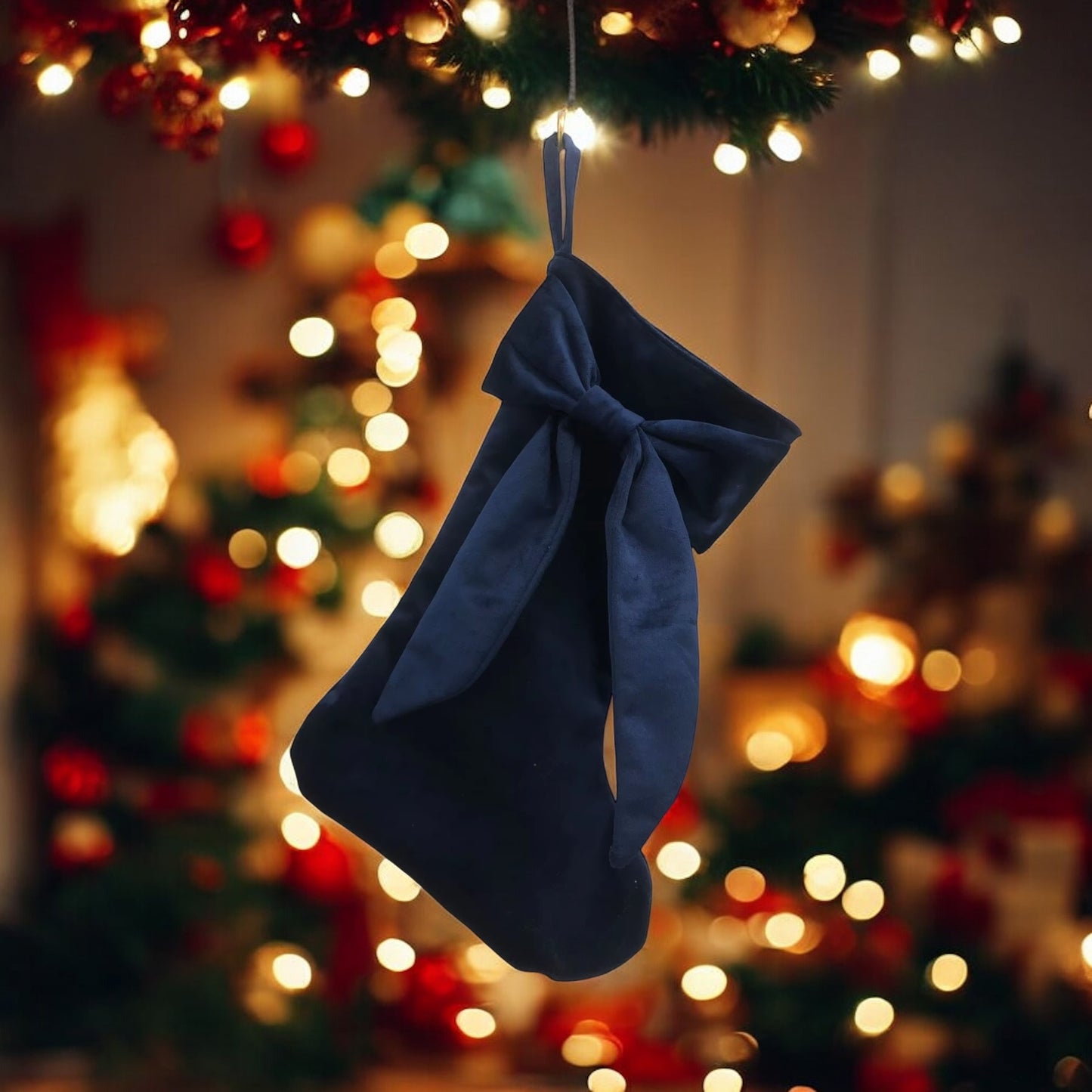 PRE ORDER batch 3 - VELVET BOW CHRISTMAS STOCKING
