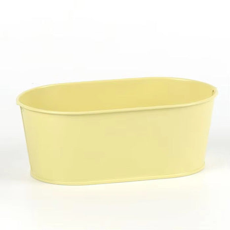 SMALL METAL TROUGH PLANTER