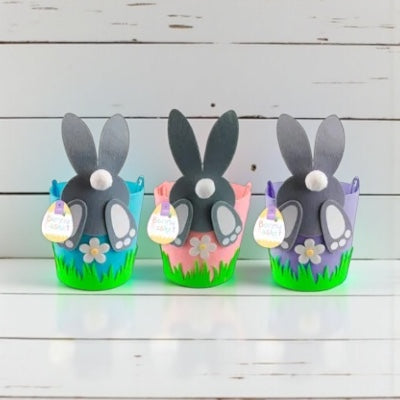 Pom pom Easter bunny basket