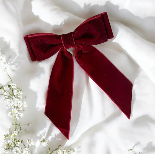 SPECIAL RED VELVET HAIRBOW