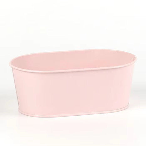 SMALL METAL TROUGH PLANTER