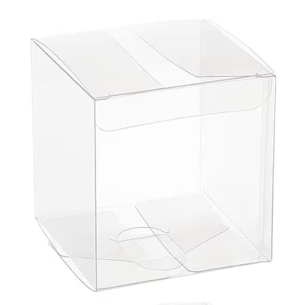 PACK 10 - CLEAR BAUBLE BOX 8CM