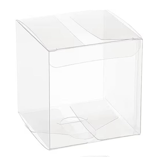 PACK 10 - CLEAR BAUBLE BOX 8CM