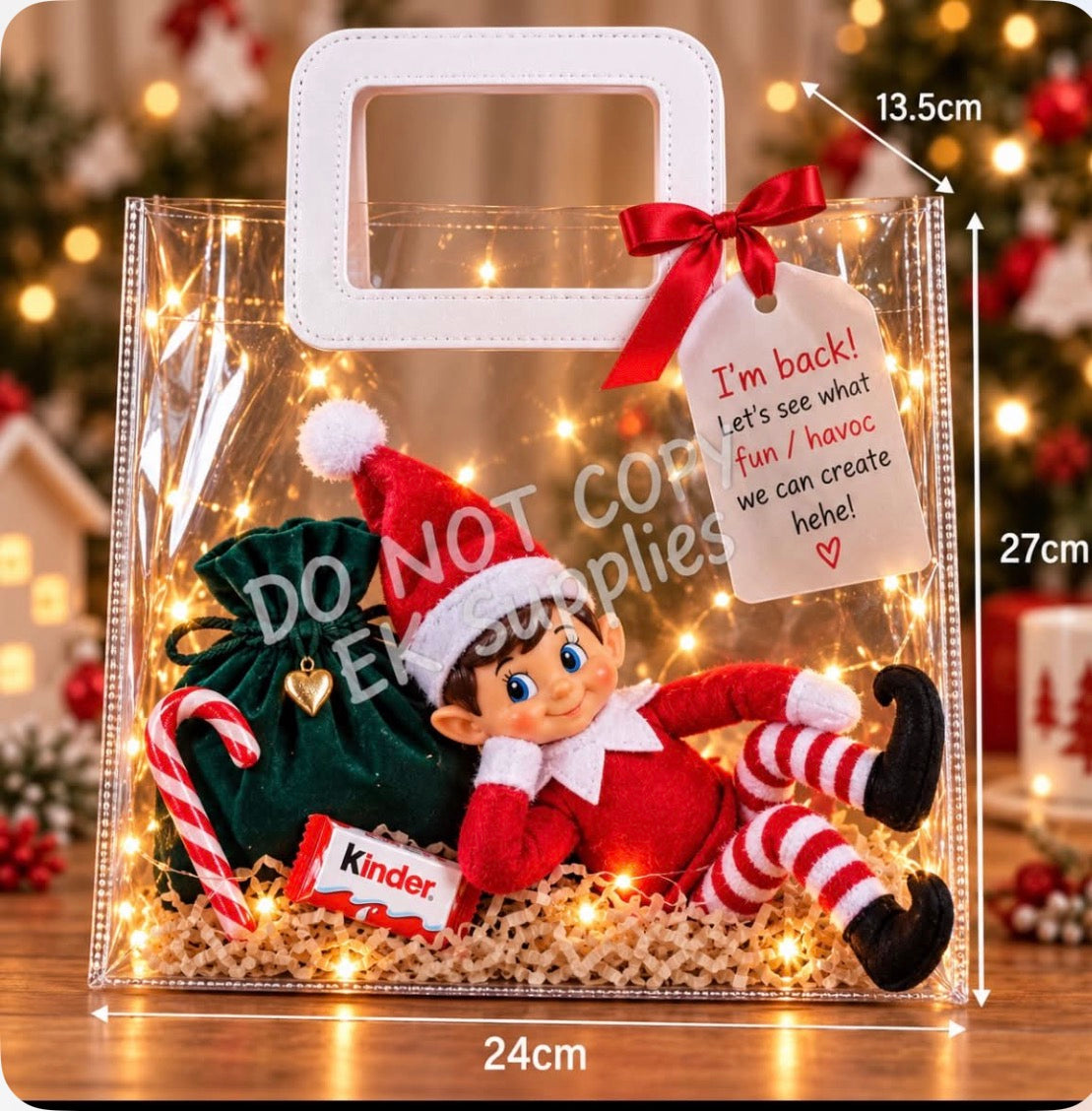 ⭐ pre order due mid Oct ⭐ Elf Arrival Clear Bag