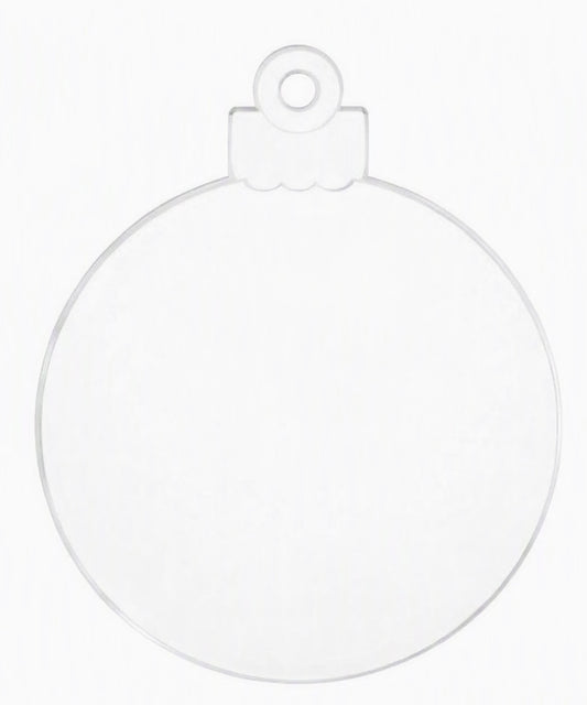 CLEAR ACRYLIC BAUBLE