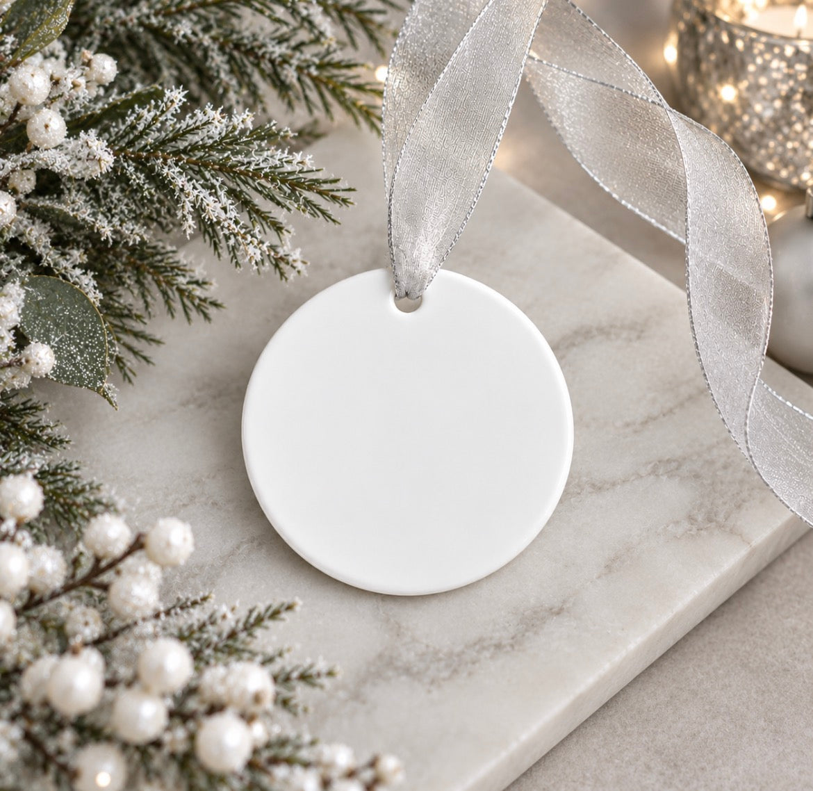 Sublimation Ceramic Round Bauble