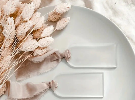 ACRYLIC CLEAD ARCH BLANK NAME TAG