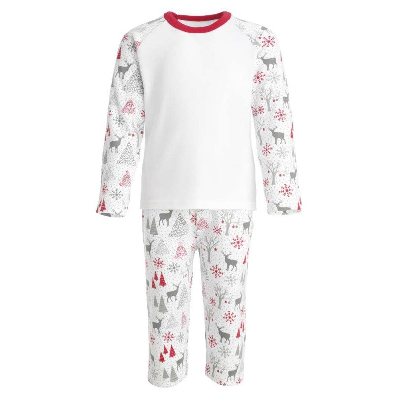 )PRE ORDER) - KIDS CHRISTMAS REINDEER PRINT PYJAMAS