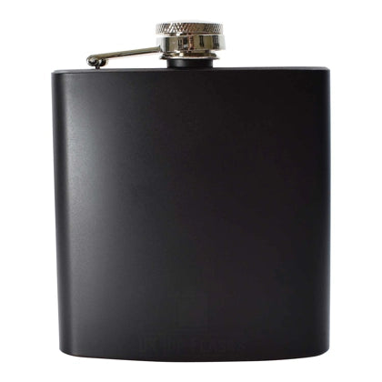 6oz MATT BLACK HIP FLASK