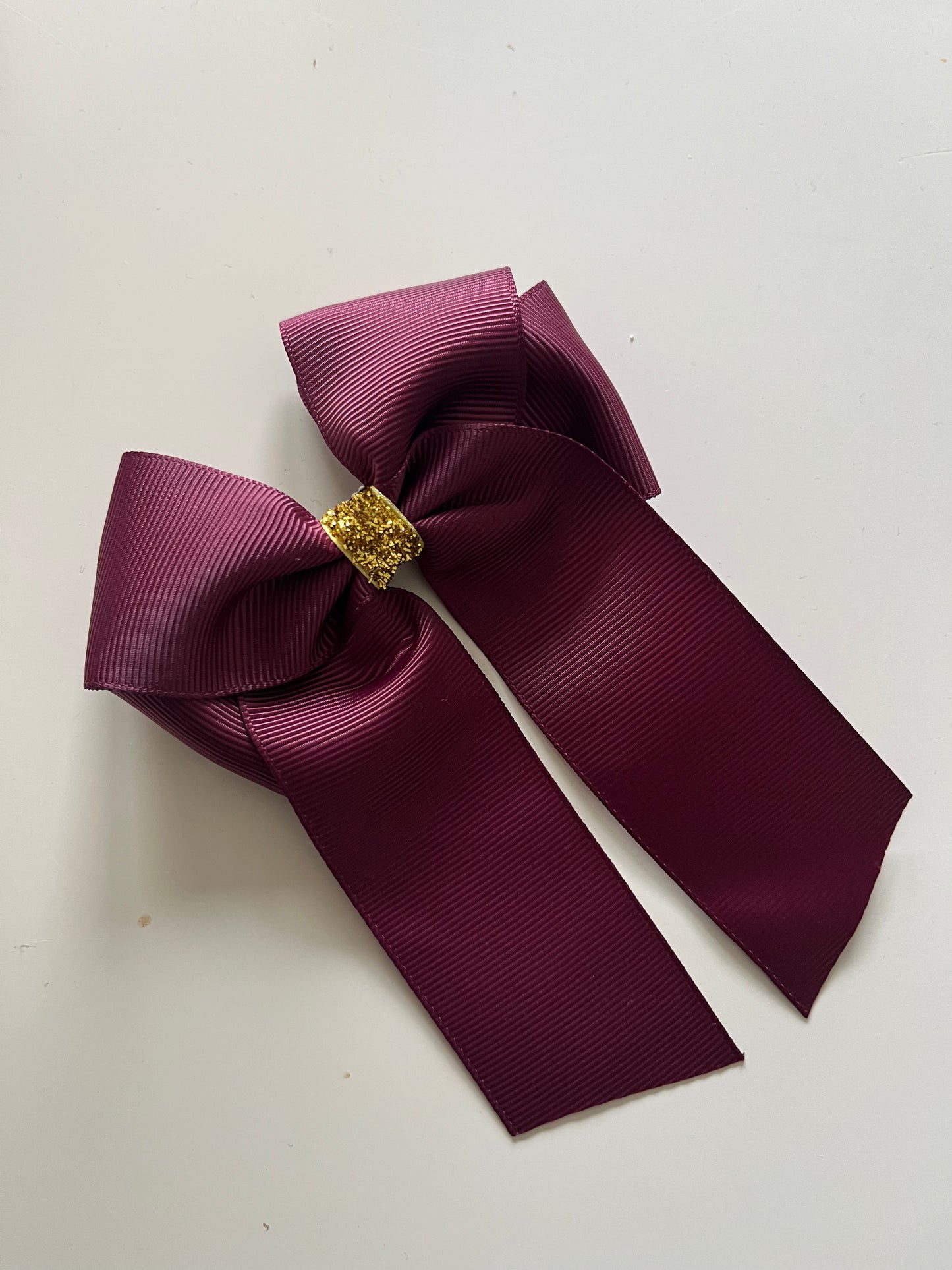 4” HAIR-BOW WITH GOLD CENTRE
