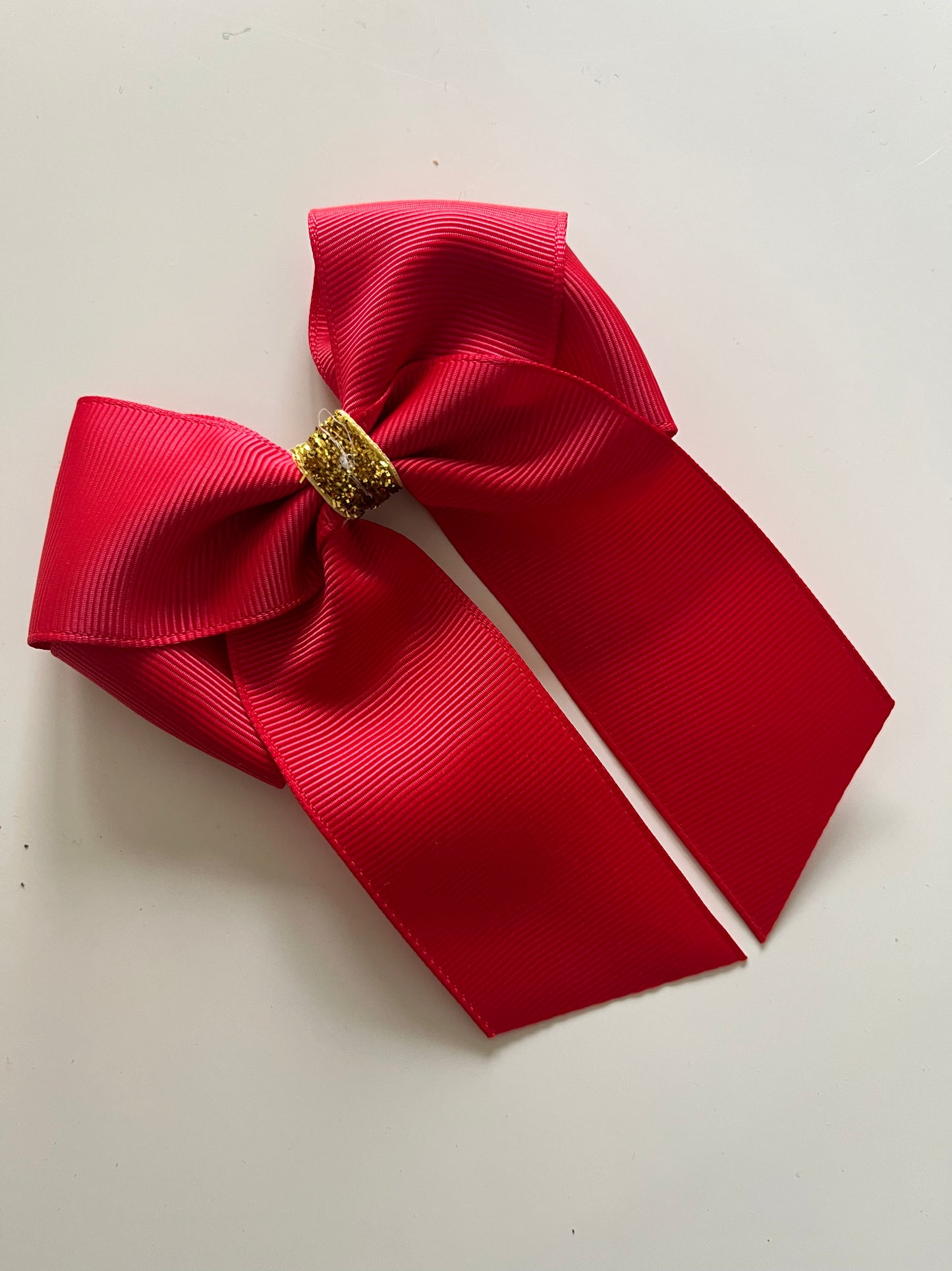 4” HAIR-BOW WITH GOLD CENTRE