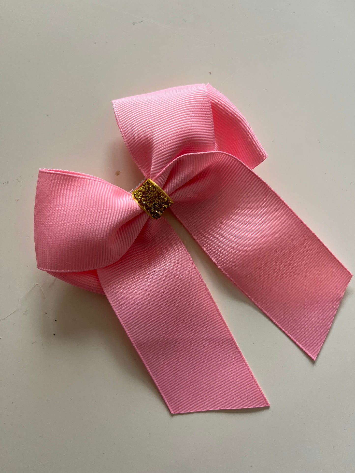 4” HAIR-BOW WITH GOLD CENTRE