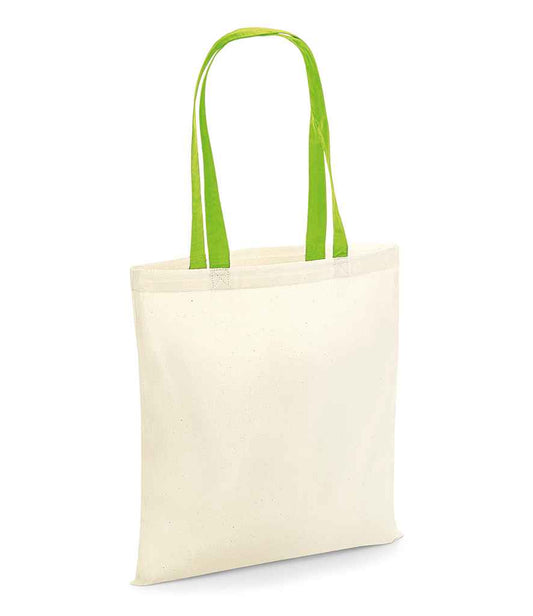 CONTRAST HANDLE TOTE BAG