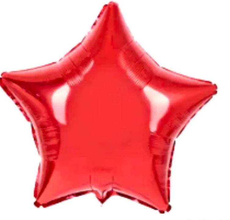 9” metallic red star foil balloon