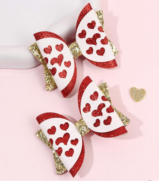 VALENTINES HEART PRE MADE BOW